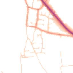 Daytime road noise heatmap for YO8 6YX
