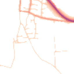 Daytime road noise heatmap for YO8 6YZ