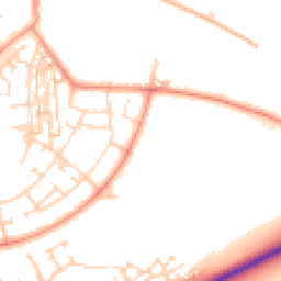 Daytime road noise heatmap for YO8 8AS