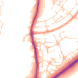 Daytime road noise heatmap for YO8 8BF