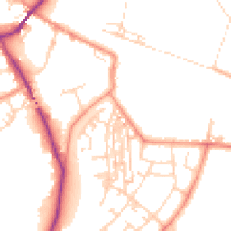 Daytime road noise heatmap for YO8 8BP
