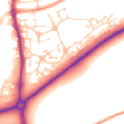 Daytime road noise heatmap for YO8 8FH