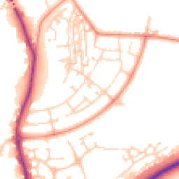 Daytime road noise heatmap for YO8 8GH