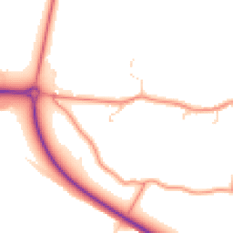 Daytime road noise heatmap for YO8 8GU