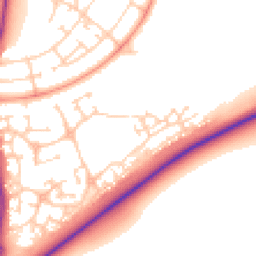 Daytime road noise heatmap for YO8 8GW