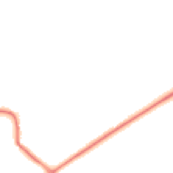 Night-time road noise heatmap for YO8 8HD