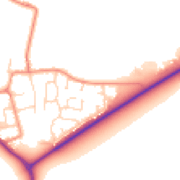 Daytime road noise heatmap for YO8 8HQ