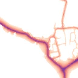 Daytime road noise heatmap for YO8 8HU