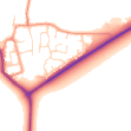 Daytime road noise heatmap for YO8 8JU