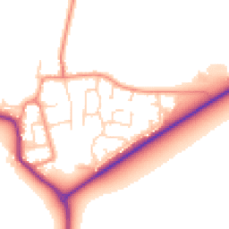 Daytime road noise heatmap for YO8 8JZ