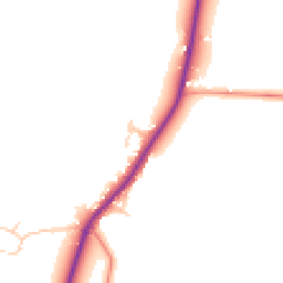 Daytime road noise heatmap for YO8 8LL