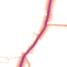 Daytime road noise heatmap for YO8 8LN