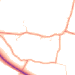 Daytime road noise heatmap for YO8 8LU
