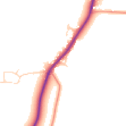 Daytime road noise heatmap for YO8 8LW