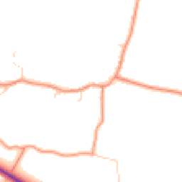 Daytime road noise heatmap for YO8 8NR