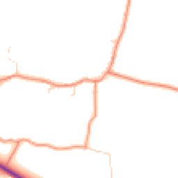 Daytime road noise heatmap for YO8 8NW