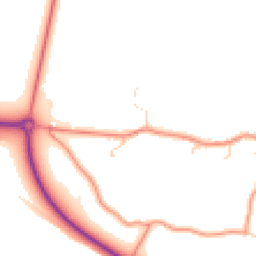 Daytime road noise heatmap for YO8 8PA