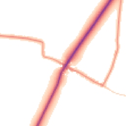Daytime road noise heatmap for YO8 8QE