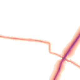 Daytime road noise heatmap for YO8 8QF