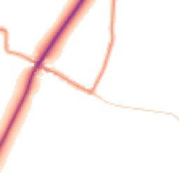 Daytime road noise heatmap for YO8 8QH