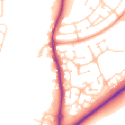 Daytime road noise heatmap for YO8 8RP
