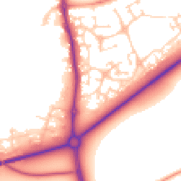 Daytime road noise heatmap for YO8 8RX