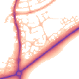 Daytime road noise heatmap for YO8 8SD
