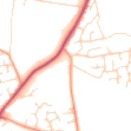 Daytime road noise heatmap for YO8 9AX