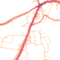 Daytime road noise heatmap for YO8 9BS