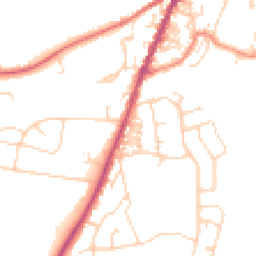 Daytime road noise heatmap for YO8 9BT
