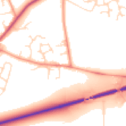 Daytime road noise heatmap for YO8 9DY