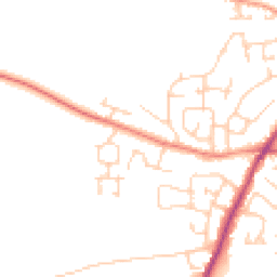 Daytime road noise heatmap for YO8 9ET