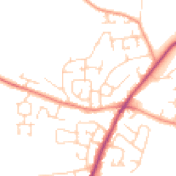 Daytime road noise heatmap for YO8 9EZ