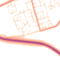 Daytime road noise heatmap for YO8 9FH