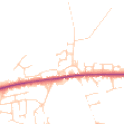 Daytime road noise heatmap for YO8 9GH