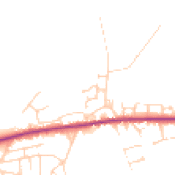 Daytime road noise heatmap for YO8 9GL