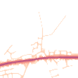 Daytime road noise heatmap for YO8 9GT