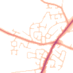 Daytime road noise heatmap for YO8 9HA
