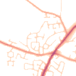 Daytime road noise heatmap for YO8 9HG