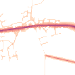 Daytime road noise heatmap for YO8 9HP