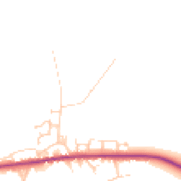 Daytime road noise heatmap for YO8 9HZ