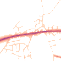 Daytime road noise heatmap for YO8 9JB
