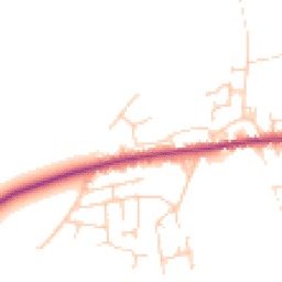 Daytime road noise heatmap for YO8 9JP