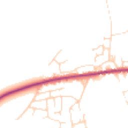 Daytime road noise heatmap for YO8 9JR