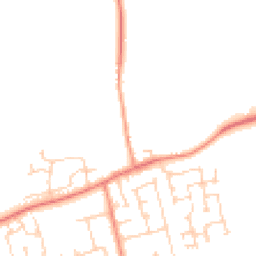 Daytime road noise heatmap for YO8 9LU