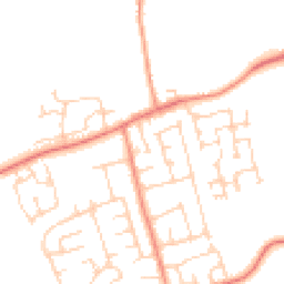 Daytime road noise heatmap for YO8 9LY