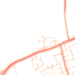 Daytime road noise heatmap for YO8 9PY