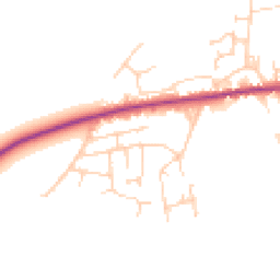 Daytime road noise heatmap for YO8 9QA