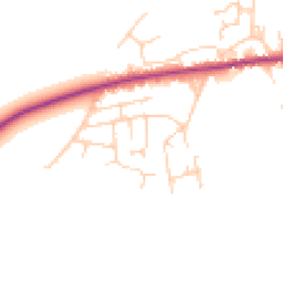 Daytime road noise heatmap for YO8 9QB