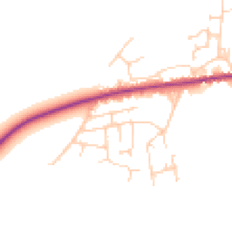 Daytime road noise heatmap for YO8 9QG